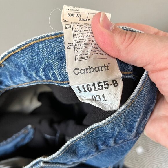 Carhartt Fleece Lined Work Jeans - Dungaree Fit. Size 40x32 - Picture 8 of 10